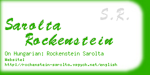 sarolta rockenstein business card